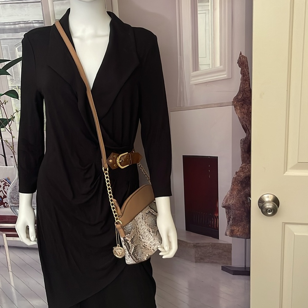 Anne Klein Nwot Python Embossed Faux Leather Cros… - image 1